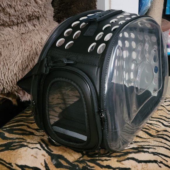 Pet Carrier Dog or Cat Black New! 	16.53"L x 11"W x 12.59"H - Picture 4 of 7